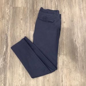 Old navy blue chino pants